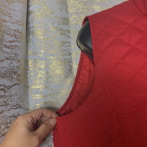 NINE West Hot Red Sleeveless Women’s Puffer Vest Size M - Picture 5 of 12